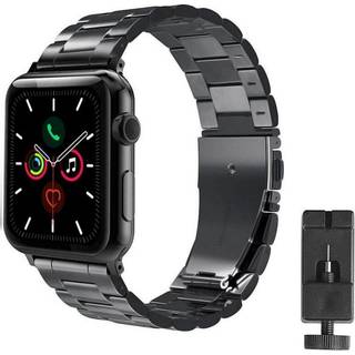 Armbånd Rustfrit stål Apple Watch 5 (44mm) - Sort