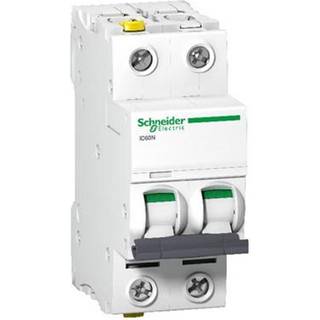 Schneider Electric Acti9 iC60N 2P 2A Dobbelt terminal C-karakteristik 6/10kA 230V Bredde 36mm