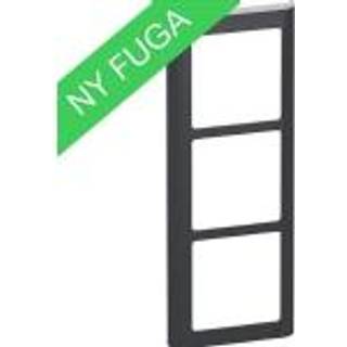 LK FUGA Soft 63 Design ramme 3x1 modul, koksgrå