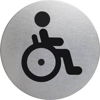 Durable Skilt | Rundt | Handicap toilet