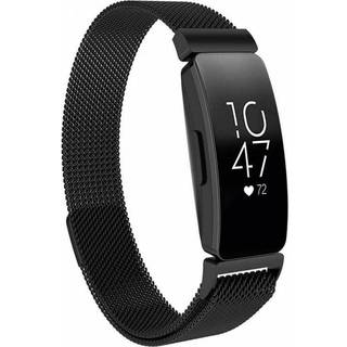 Milanese magnetiske armbånd FITBIT Inspire / Inspire HR - Sort