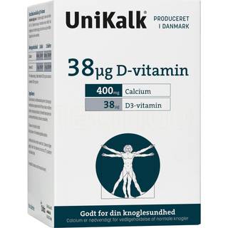 UniKalk 38µg D-vitamin - 180 Tabletter