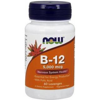 B-12-vitamin med folinsyre, 5000 mcg - 60 sugetabletter