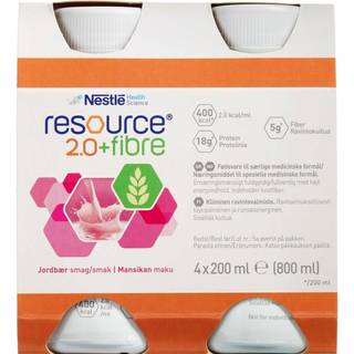 Resource 2.0+ fibre Jordbær 4 x 200 ml