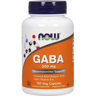 NOW Foods GABA 500 mg + Vitamin B6 Vegetariske kapsler