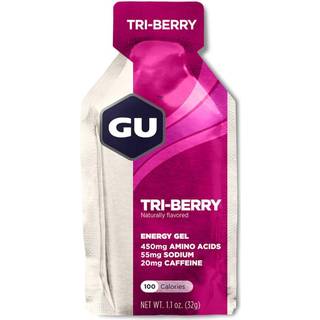 GU Energy Gel med Koffein (Tri-Berry) - Energi til løb, perfekt til lange distancer