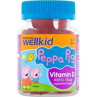 Vitabiotics - Wellkid Peppa Pig Vitamin D 400 IU, Jordbærsmag (30 Gummies)