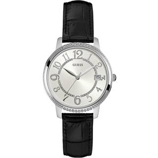 Guess W0930L2 Dress Sølvfarvet/Læder Ø36 mm