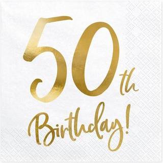 20 stk Servietter 50 år fødselsdag
