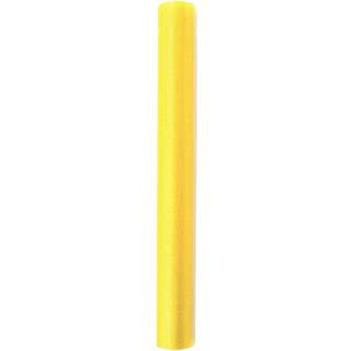 Organza Gul 0,36 x 9 meter - glat silkelook