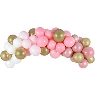 Ballonguirlande pink guld 2 meter fleksibel – Romantisk DIY festdekoration PartyDeco