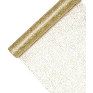 Guldfarvet Elegance Mesh 0,36x9 meter – skab magi til din festdekoration