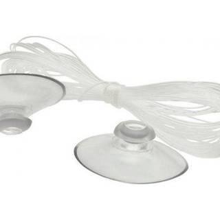 6 stk. Sugekopper med fiskesnøre, 4 cm diameter i transparent design