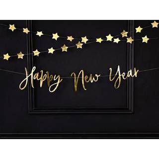 Happy New Year guirlande guld