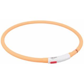 Lysende halskæde Trixie Flash Silicone XS-XL Orange