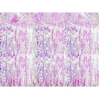 Festgardin Iridescent Metallic Smal & Ekstra Høj - Luksuriøs Atmosfære 90x250 cm