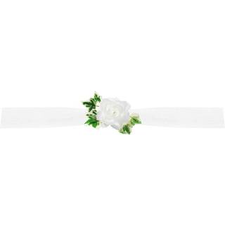 Hvid tyl guirlande med blomster