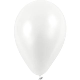 Hvide Balloner 23 cm - 10 stk. Naturgummi