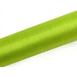 Organza Lysegrøn 0,36 x 9 meter - glat silkelook