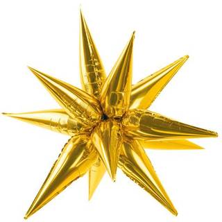 Folieballon stjerne 3D - guld 27,5"