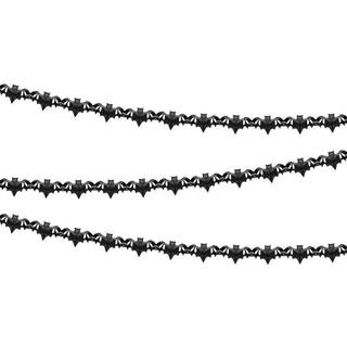 4 stk. Guirlande med flagermus, sort, 4 meter lang, lavet af silkepapir til Halloween dekorationer
