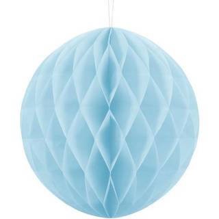 Lyseblå honeycomb 30 cm - papir bikube