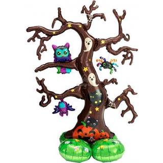 Stående Airloonz Halloween træ folieballon 157 cm.