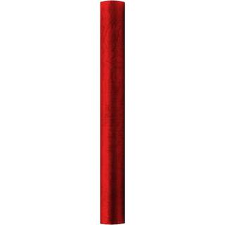Organza Rød 0,36 x 9 meter - glat silkelook