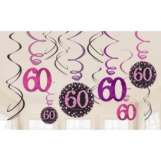 Loftspiraler 60 år Pink Sparkling