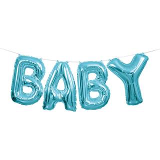 Baby folieballon banner - Lyseblå