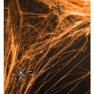 Spindelvæv Orange m/edderkopper