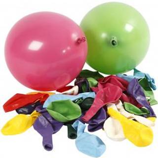 Runde Balloner 23 cm - Ass. Farver, 100 stk.