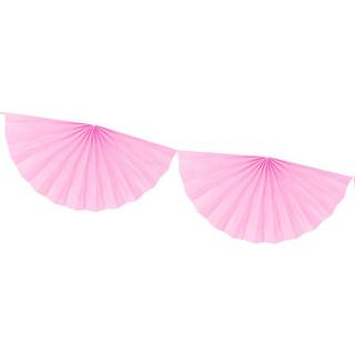 3m Guirlande 40 cm rosetter i lys pink