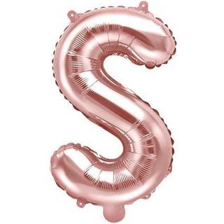 1 stk. Folieballon Bogstav S rose guld 35 cm – Perfekt til festlig dekoration