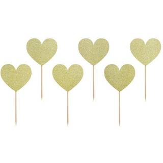 Cupcake pynt, Hjerte guld