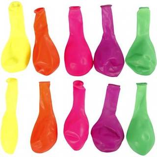 Runde Neonballoner 23 cm - 10 stk. til Festen