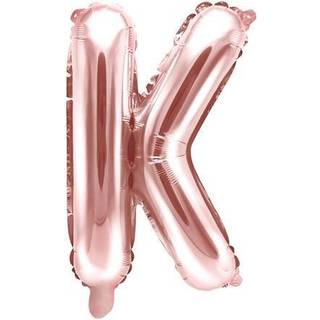 1 stk. Folieballon Bogstav K rose guld 35 cm – Perfekt til festlig dekoration