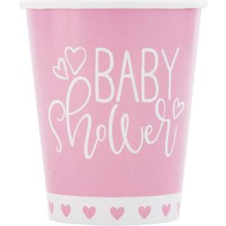 Baby shower papkrus 8 stk. - Pige