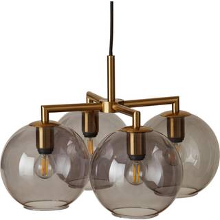CO Bankeryd Ture pendel 30 cm Messing/Røgfarvet glas