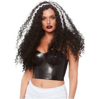 Ben Avenue 29 """" Lang Curly Wig. BLK/hvid farve
