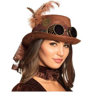 Steampunk hat med briller