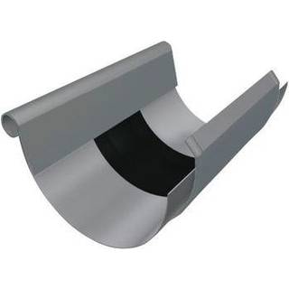 PREFA Ekspansionsstykke 333 mm til 1/2-rund rende inkl. Vulst. Blank. - Tages ikke retur -