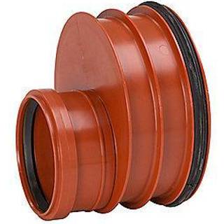 Uponor Reduktion 200-110mm glat rør m/tætn.ring påsat. Ultra Rib 2