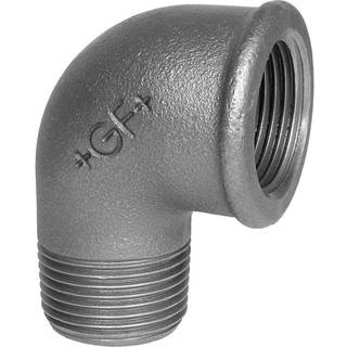 Vinkel 90° sort 1½&#39;&#39; muffe-nippel