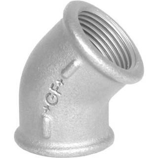 +GF+ Vinkel 45° galvaniseret muffe/muffe 1"