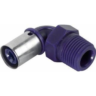 Wavin Tigris K1 press vinkel med nippel 16 mm x 1/2''. Kun til U-bakker. - TAGES IKKE RETUR