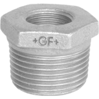 +GF+ Nippelmuffe galvaniseret koncentrisk 3/4" x 1/2"