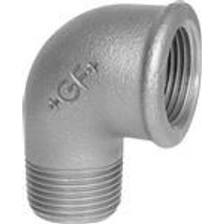 Vinkel 90° sort 3/8" muffe-nippel