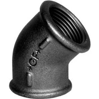 GF  vinkel sort mf/mf 45gr 1