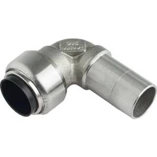 Roth vinkel 90° 18 mm muffe/nippel rustfrit stål
